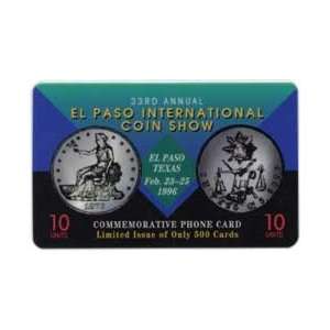   Card 10u El Paso International Coin Show (02/96) Texas (33rd Annual