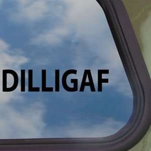  DILLIGAF HD Tank Helmet Motor Black Decal Window Sticker 