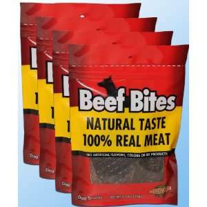  (4 Pack) Bravo Beef Bites Beef Jerky for Dogs 3.5 oz (99 