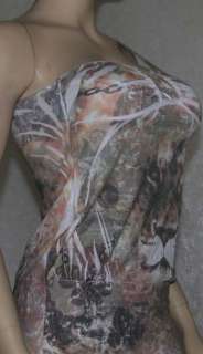 Sexy tattoo print one shoulder top sublimation Tunic  