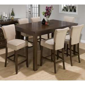 Jofran Brigham 7 Piece Butterfly Chilton Counter Height Table Set 
