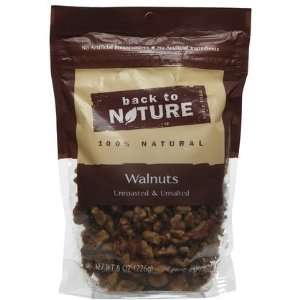 Back To Nature Walnuts, Unroasted, Unsalted Pouches (Quantity of 5)