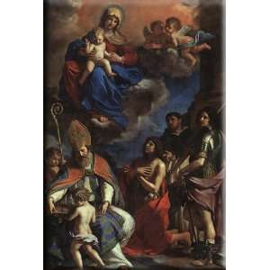 The Patron Saints of Modena 20x30 Streched Canvas Art by Guercino 