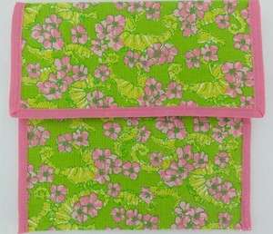LILLY PULITZER REUSABLE SANDWICH & SNACK SACK FLOATERS Pink Green Eco 