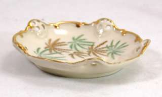Rosenthal Moliere Reticulated Berry Bowl Gold Green  