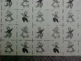 Vintage Quilt Pattern Applique Dutch Boy & Girl Baby  