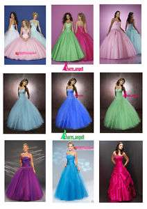 light blue/pink/green porm/ball dressSZ6 8 10 12 14 16  