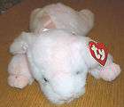 large PINK PIG stuffed TY beanie baby TOY ANIMAL plush WITH EAR TAG 