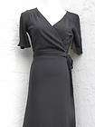 Ann Taylor LOFT size 4 black rayon wrap dress NWT v nec