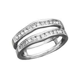    14K White Gold 3/8 ct. Diamond Ring Guard Katarina Jewelry