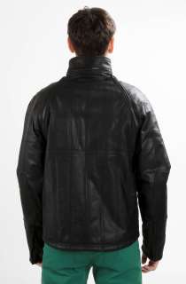 United Face Mens New Trendy Zip off Sleeve Genuine Leather Jacket 