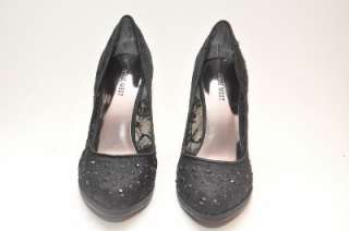 79 NEW NINE WEST Ruchira Black Lace Pump Heel Women Shoes 8 M 