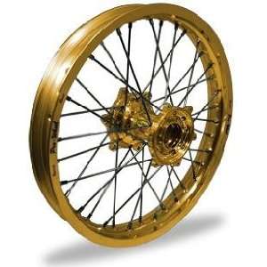 Pro Wheel MX Rear Wheel Set   19x2.15   Gold Rim/Gold Hub 24 22044 HUB 