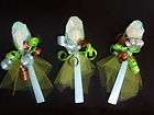 BABY SHOWER FAVORS 40 MINT SPOONS LIME GREEN, PINK & BROWN  