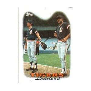 1988 Topps #429 Detroit Tigers Team Leaders Alan Trammell/Kirk Gibson