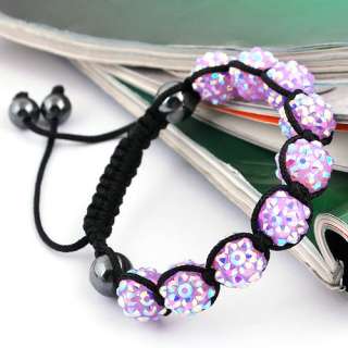  Braid Bracelets Bangles Chains Pave Resin (9p) Disco Ball Beads Hip 