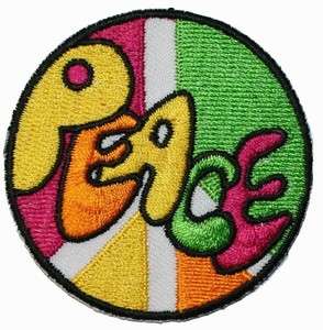 Peace Sign Hippie Iron On Applique Patch  