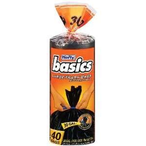  Hefty 40 Count 30 Gallon Basics Trash Bags E50304