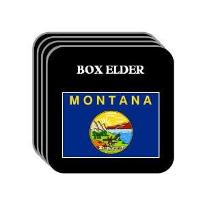  US State Flag   BOX ELDER, Montana (MT) Set of 4 Mini 