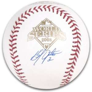  B.J. Upton Autographed Baseball  Details 2008 World 
