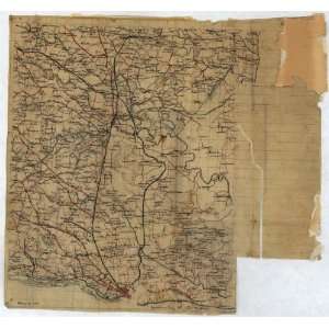  Civil War Map Map of Henrico, Hanover and Caroline 