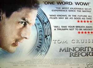 MINORITY REPORT uk quad movie poster TOM CRUISE  