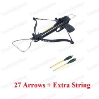 80lbs Mini Metal Pistol Crossbow 27 Arrows Extra String  