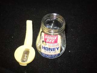 1950s, Sioux Bee, Glass, Honey, Syrup Container Only  