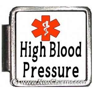  High Blood Pressure Medical Italian Charm Bracelet Jewelry 
