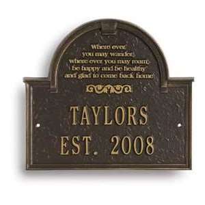  Personalized Wherever You May Wander House Plaque