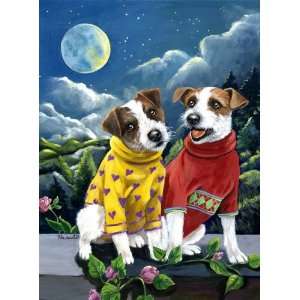  Jack Russell Moonphase Garden Flag 