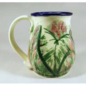    Blue Thistle Ceramic Mug by Moonfire Pottery