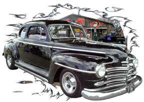 You are bidding on 1 1947 Black Plymouth Coupe Custom Hot Rod 
