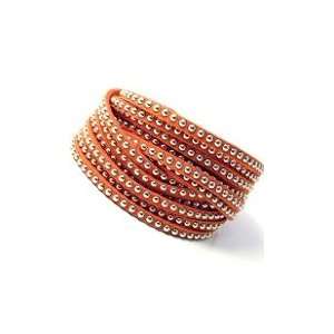  Studded Orange Wrap Bracelet Jewelry