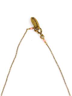 Isabel Marant jewelry tiny tulip rose pink pendant chain necklace $74 