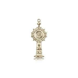  14kt Gold Monstrance Medal Jewelry