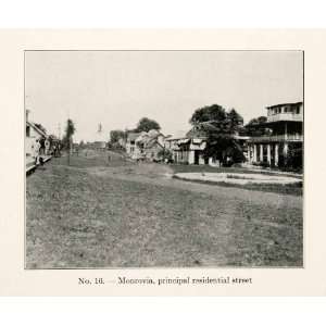  1930 Print Monrovia Residential Street West Africa Liberia 