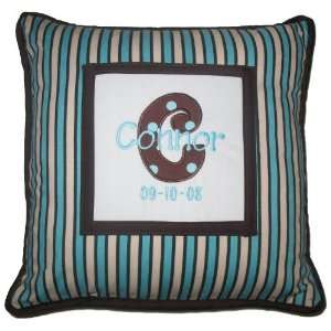  Personalized Birth Monogram Embroidered Baby Pillows Baby