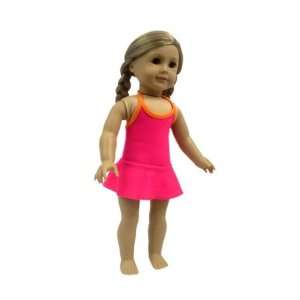  American Girl Doll Clothes Pink with Orange Skirted 