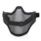 Tactical TMC Metal Wire Half Face Ear protect Mask Blk