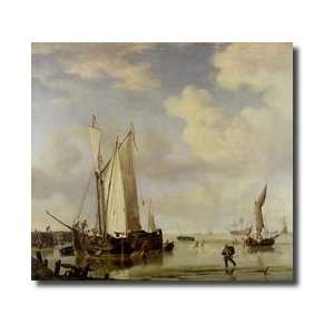 Dutch Vessels Inshore And Men Bathing 1661 Giclee Print  