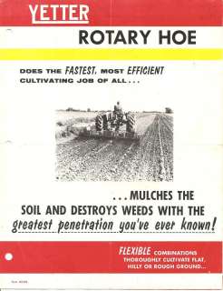 Yetter Rotary Hoe Farm Equipment Cultivate Weed Soil  