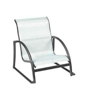   Tribeca Aluminum Sling Arm Stackable Patio Sand Chair Mojave Finish