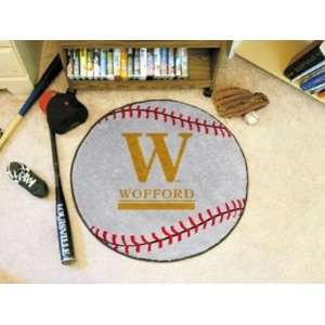  Wofford Terriers Baseball Shaped Area Rug Welcome/Door 