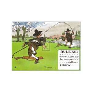  Rules of Golf Rule XIII   Poster by Charles Crombie (16x12 