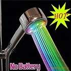   Water powered 7 color Changing LED Bathroom Shower Spraying Head