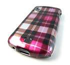 PINK CHECK HARD SNAP ON CASE COVER SAMSUNG STRATOSPHERE i405 PHONE 