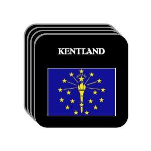 US State Flag   KENTLAND, Indiana (IN) Set of 4 Mini Mousepad Coasters