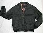 Mens St Johns Bay Black Soft Grain Leather Jacket Size LARGE