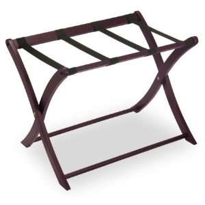 Curved Espresso Luggage Rack   Winsome 92420 